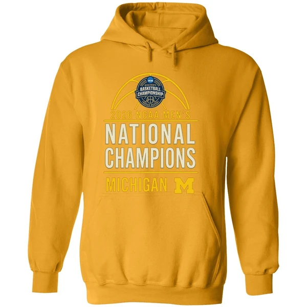2026 Ncaa Mens Basketball National Champions Michigan Wolverines Hoodie