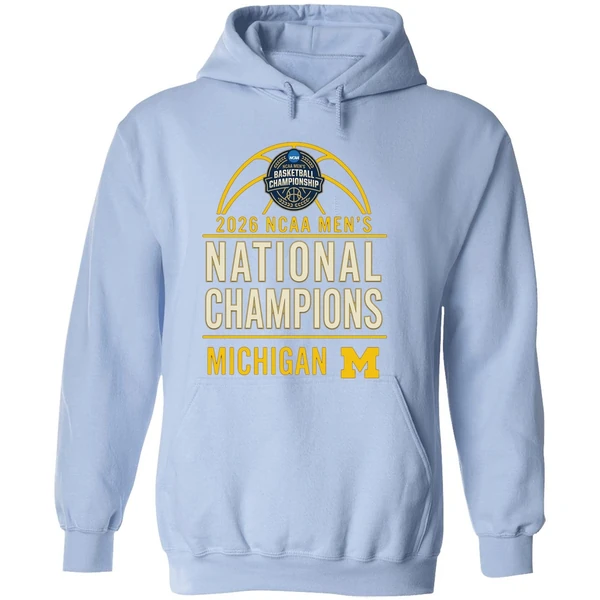 2026 Ncaa Mens Basketball National Champions Michigan Wolverines Hoodie - Image 4