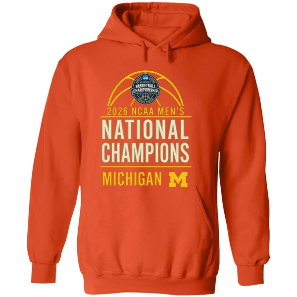 2026 Ncaa Mens Basketball National Champions Michigan Wolverines Hoodie - Image 6