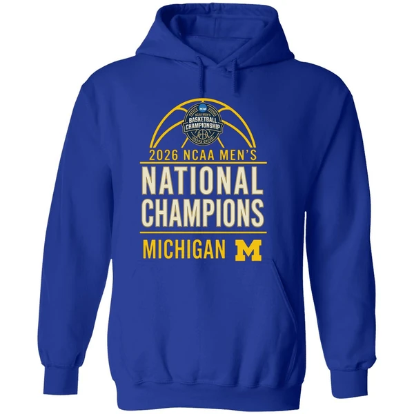2026 Ncaa Mens Basketball National Champions Michigan Wolverines Hoodie - Image 7
