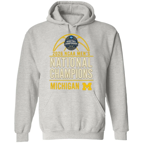 2026 Ncaa Mens Basketball National Champions Michigan Wolverines Hoodie - Image 9