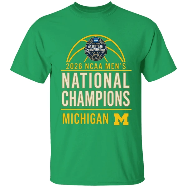 2026 Ncaa Mens Basketball National Champions Michigan Wolverines Shirt - Image 2