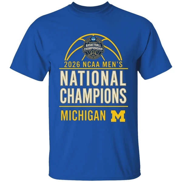 2026 Ncaa Mens Basketball National Champions Michigan Wolverines Shirt - Image 8