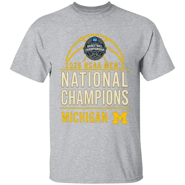 2026 Ncaa Mens Basketball National Champions Michigan Wolverines Shirt - Image 9