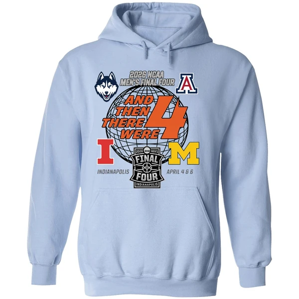 2026 Ncaa Mens Final Four Basketball 4 Teams And Then There Were 4 Hoodie - Image 4