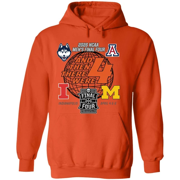 2026 Ncaa Mens Final Four Basketball 4 Teams And Then There Were 4 Hoodie - Image 6
