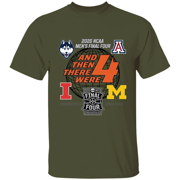 2026 Ncaa Mens Final Four Basketball 4 Teams And Then There Were 4 Shirt - Image 9