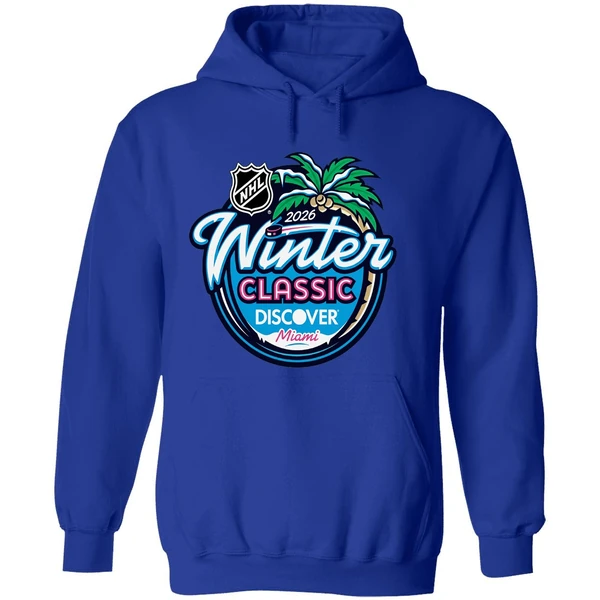 2026 Nhl Winter Classic Miami Logo Hoodie - Image 7