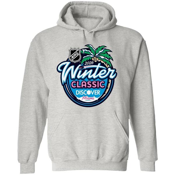2026 Nhl Winter Classic Miami Logo Hoodie - Image 9