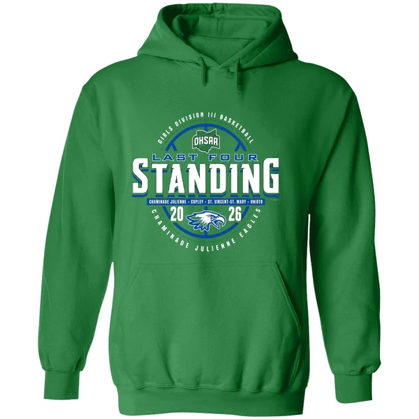 2026 Ohsaa Girls Basketball D3 Last Four Standing Chaminade Julienne Eagles Hoodie - Image 2