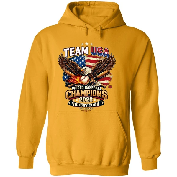 2026 Team Usa World Baseball Classic Champions Eagle Baseball Victory Hoodie