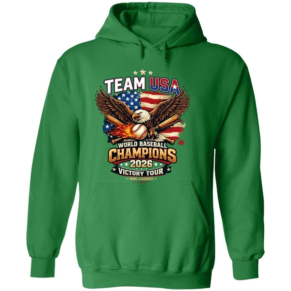 2026 Team Usa World Baseball Classic Champions Eagle Baseball Victory Hoodie - Image 2