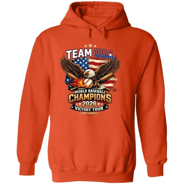 2026 Team Usa World Baseball Classic Champions Eagle Baseball Victory Hoodie - Image 6