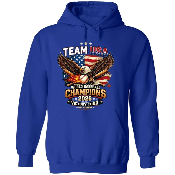 2026 Team Usa World Baseball Classic Champions Eagle Baseball Victory Hoodie - Image 7