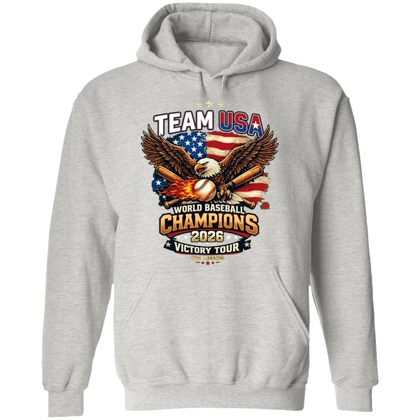 2026 Team Usa World Baseball Classic Champions Eagle Baseball Victory Hoodie - Image 9