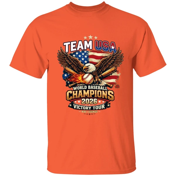 2026 team usa world baseball classic champions eagle baseball victory shirt orange