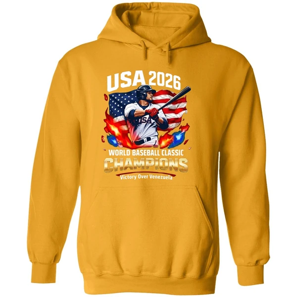 2026 Usa World Baseball Classic Champions Victory Over Venezuela Hoodie