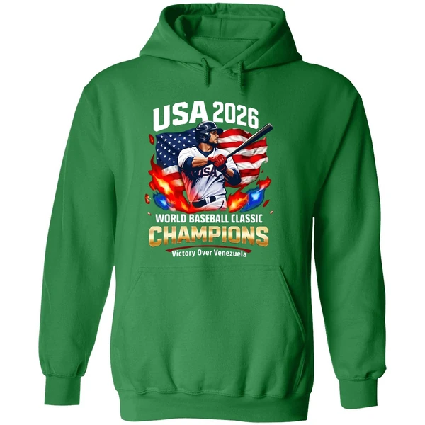 2026 Usa World Baseball Classic Champions Victory Over Venezuela Hoodie - Image 2