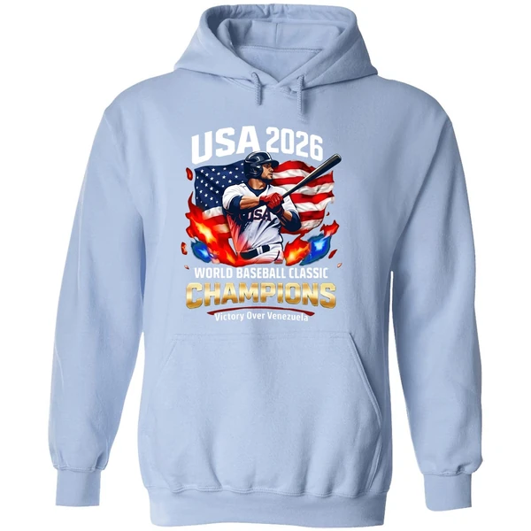 2026 Usa World Baseball Classic Champions Victory Over Venezuela Hoodie - Image 4