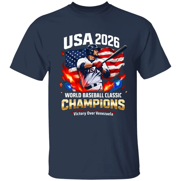 2026 Usa World Baseball Classic Champions Victory Over Venezuela Shirt - Image 5