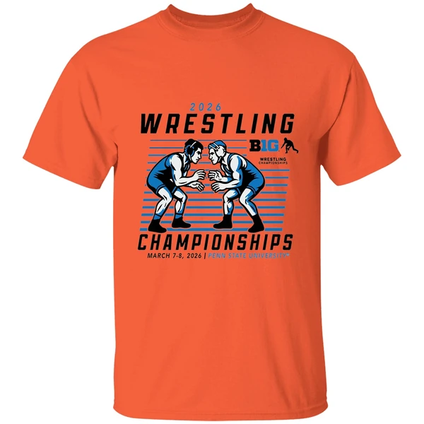2026 wrestling championships big ten penn state university shirt orange
