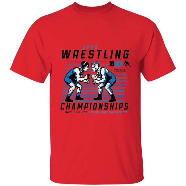 2026 wrestling championships big ten penn state university shirt red