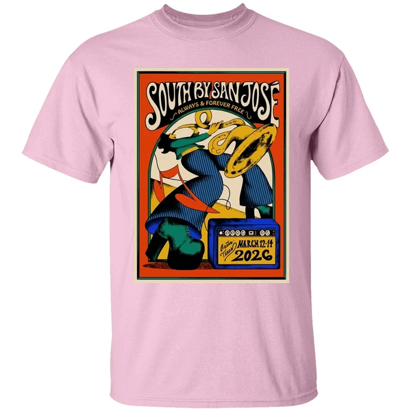 27th annual south by san jose 3 12 3 14 2026 austin tx poster shirt lightpink