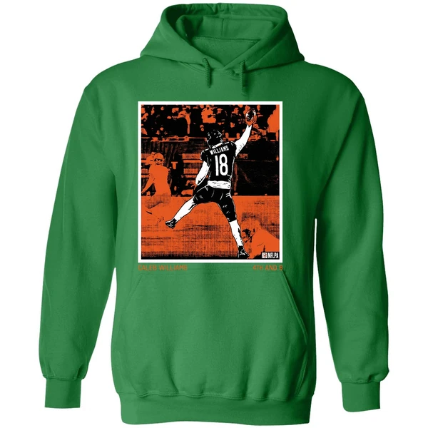 4th And 8 Caleb Williams Chicago Bears Nfl Signature Hoodie - Image 2