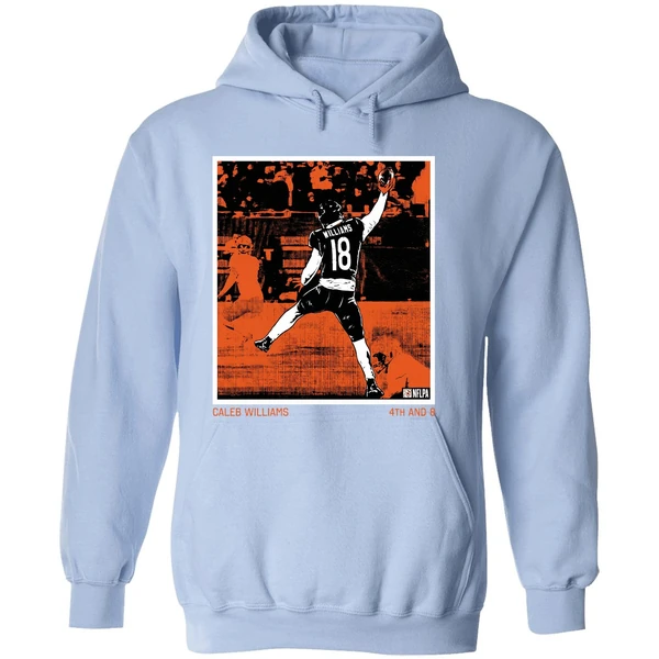 4th And 8 Caleb Williams Chicago Bears Nfl Signature Hoodie - Image 4