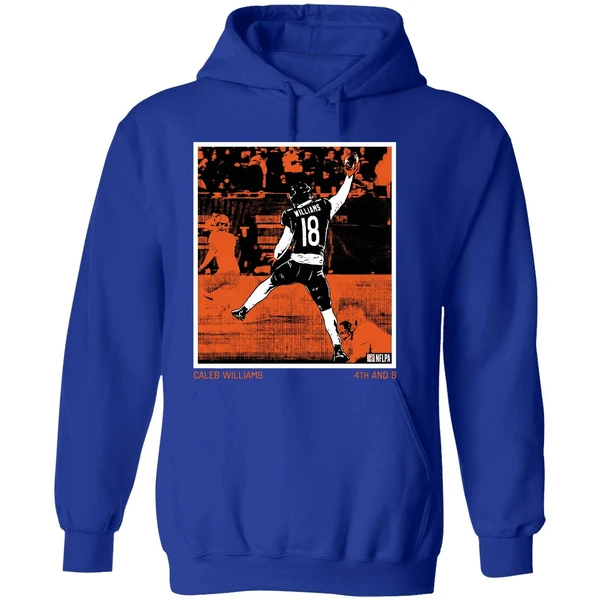 4th And 8 Caleb Williams Chicago Bears Nfl Signature Hoodie - Image 7