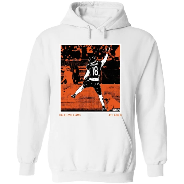 4th And 8 Caleb Williams Chicago Bears Nfl Signature Hoodie - Image 8