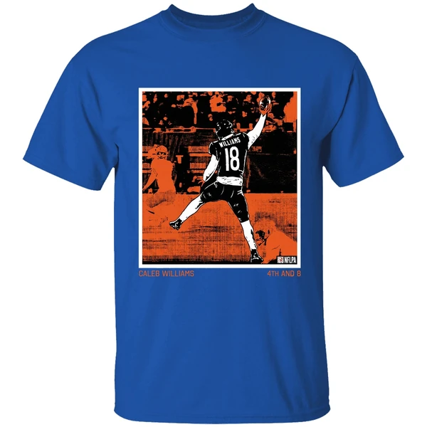 4th And 8 Caleb Williams Chicago Bears Nfl Signature Shirt - Image 8