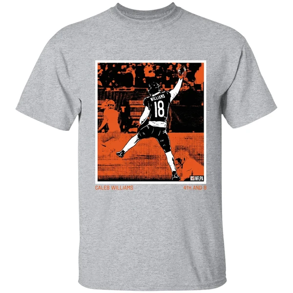 4th And 8 Caleb Williams Chicago Bears Nfl Signature Shirt - Image 9