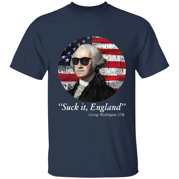 4th of july suck it england george washington 1776 shirt navy