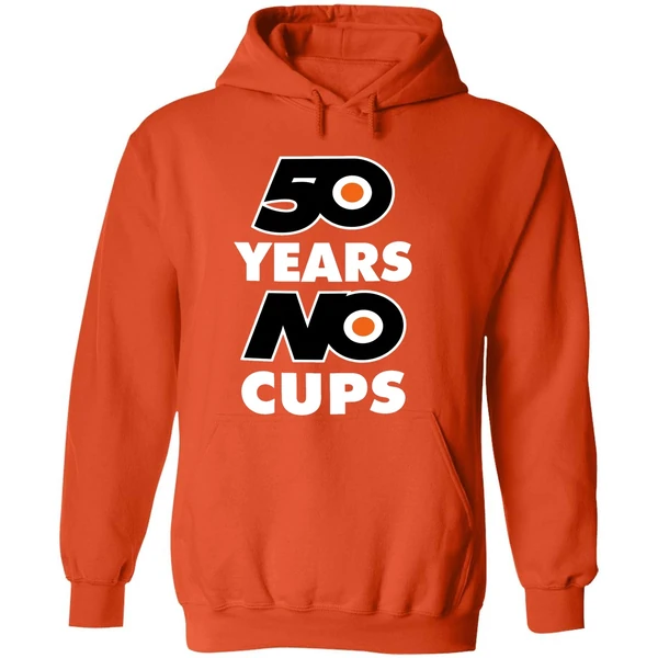 50 Years No Cups Philadelphia Flyers Hoodie - Image 6