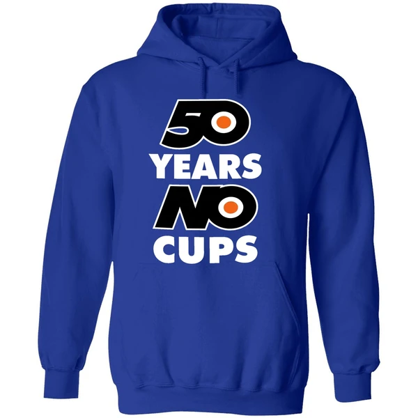 50 Years No Cups Philadelphia Flyers Hoodie - Image 7