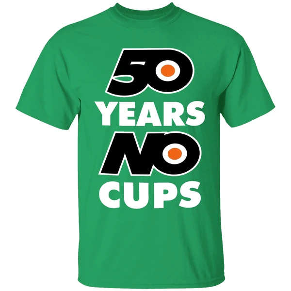 50 Years No Cups Philadelphia Flyers Shirt - Image 2