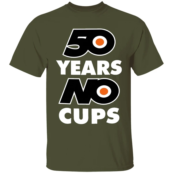 50 Years No Cups Philadelphia Flyers Shirt - Image 4