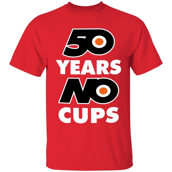 50 Years No Cups Philadelphia Flyers Shirt - Image 7