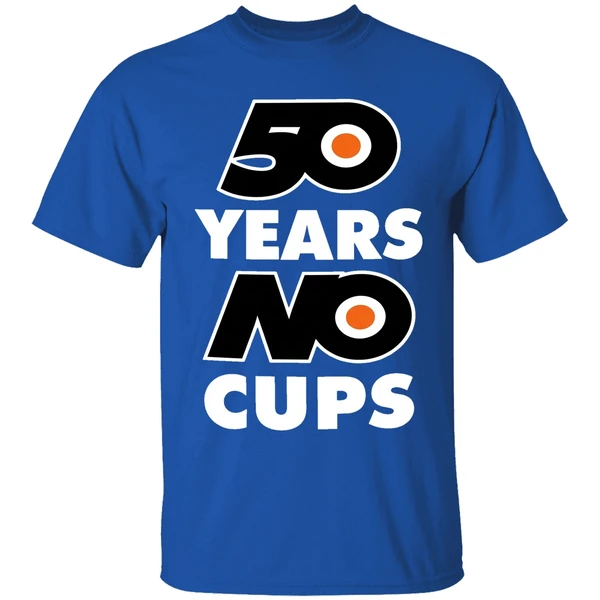 50 Years No Cups Philadelphia Flyers Shirt - Image 8