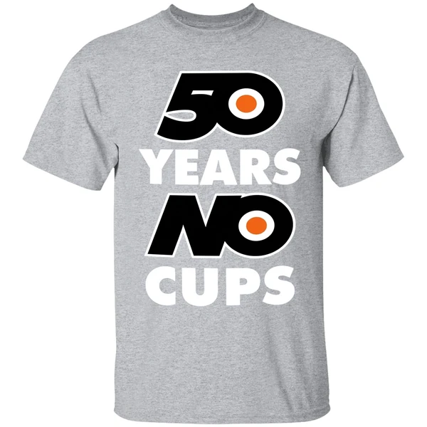 50 Years No Cups Philadelphia Flyers Shirt - Image 9