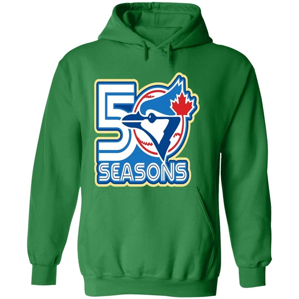 50th Season Toronto Blue Jays Mlb Logo Hoodie - Image 2