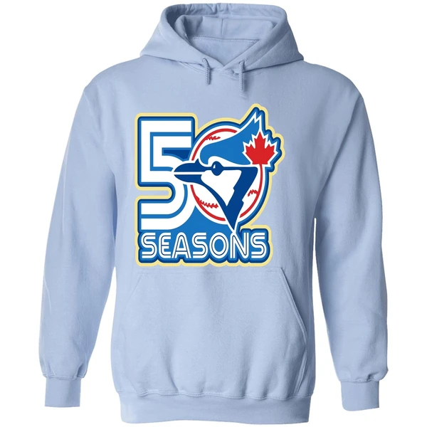 50th Season Toronto Blue Jays Mlb Logo Hoodie - Image 4