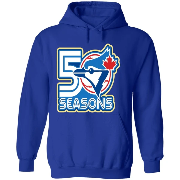 50th Season Toronto Blue Jays Mlb Logo Hoodie - Image 7