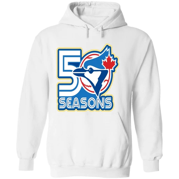 50th Season Toronto Blue Jays Mlb Logo Hoodie - Image 8