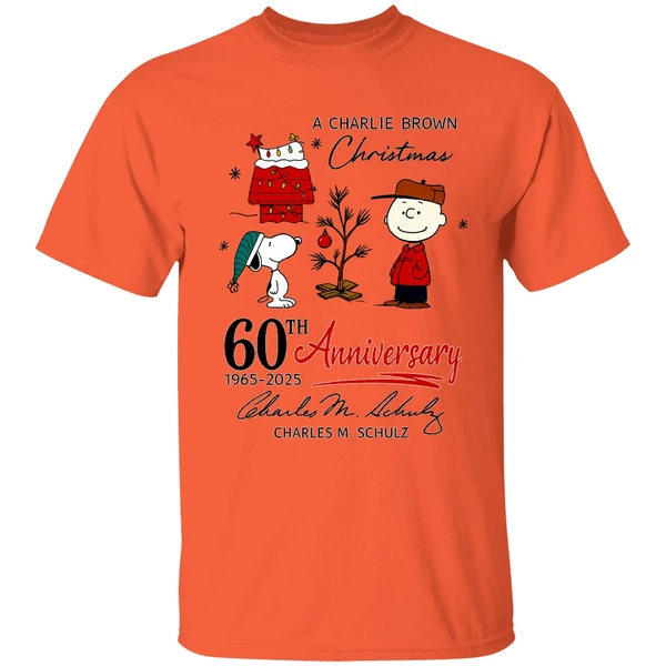 A Charlie Brown Christmas 60th Anniversary 1965 2025 Charles M Schulz Shirt - Image 5