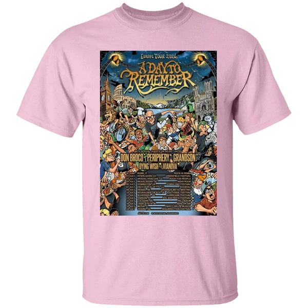A Day To Remember Europe Tour 2026 Headline Shows Between Festivals Schedule Shirt - Image 2