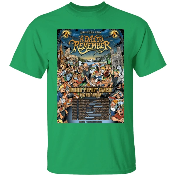 A Day To Remember Europe Tour 2026 Headline Shows Between Festivals Schedule Shirt - Image 8