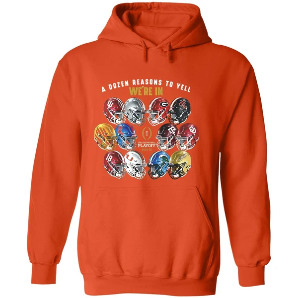 A Dozen Reasons To Yell Were In 2025 College Football Playoff Helmet Hoodie - Image 6