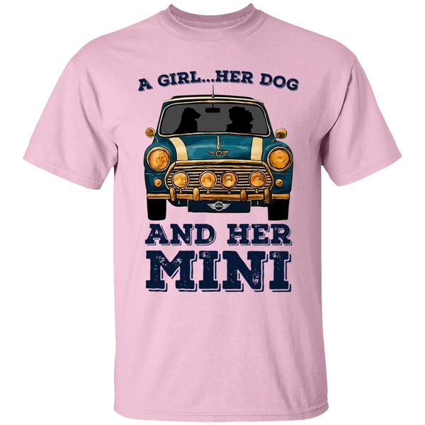 A Girl And Her Dog And Her Mini Car Shirt - Image 2